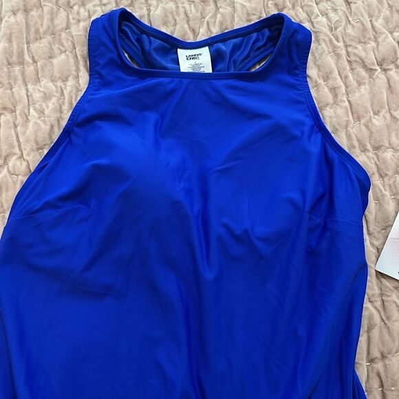 Lands' End Royal Blue dresskini built-in bra size 2 - Picture 3 of 8